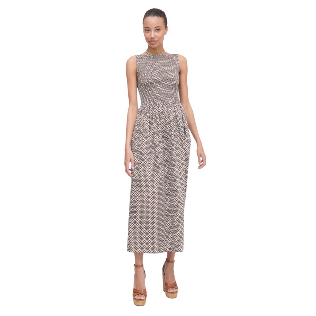 Hill House Cosima Nap Dress Chocolate Lattice Xs